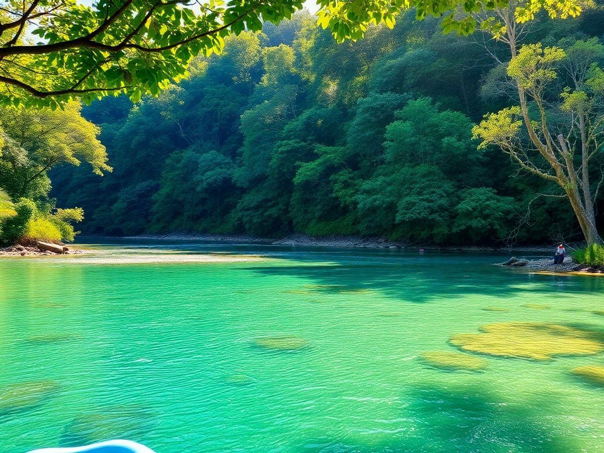 Paisagem natural de Bonito com rios cristalinos e vegetação.