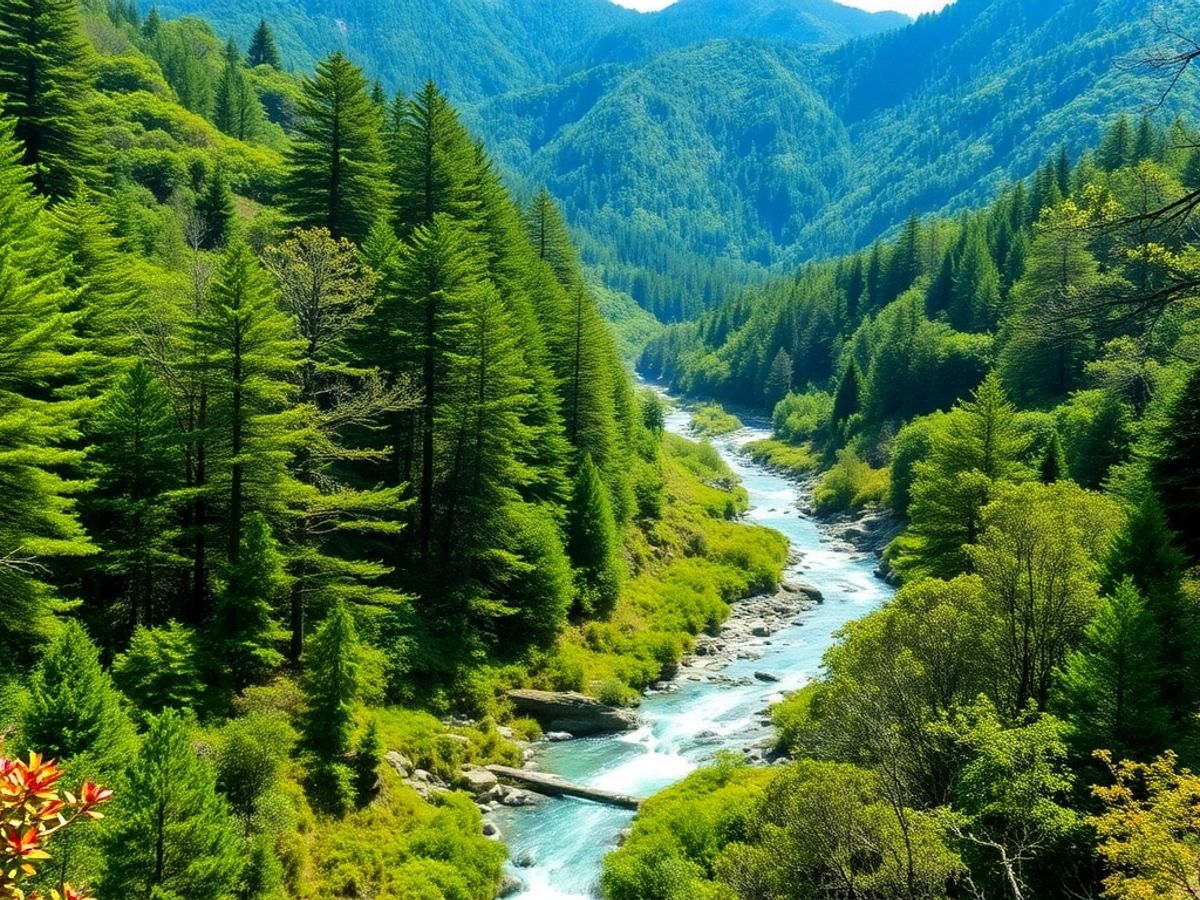 Trilhas verdes da Tasmânia em meio à natureza exuberante.