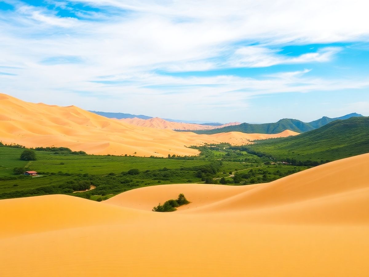 Lindas dunas de areia e vegetação verde no Jalapão.