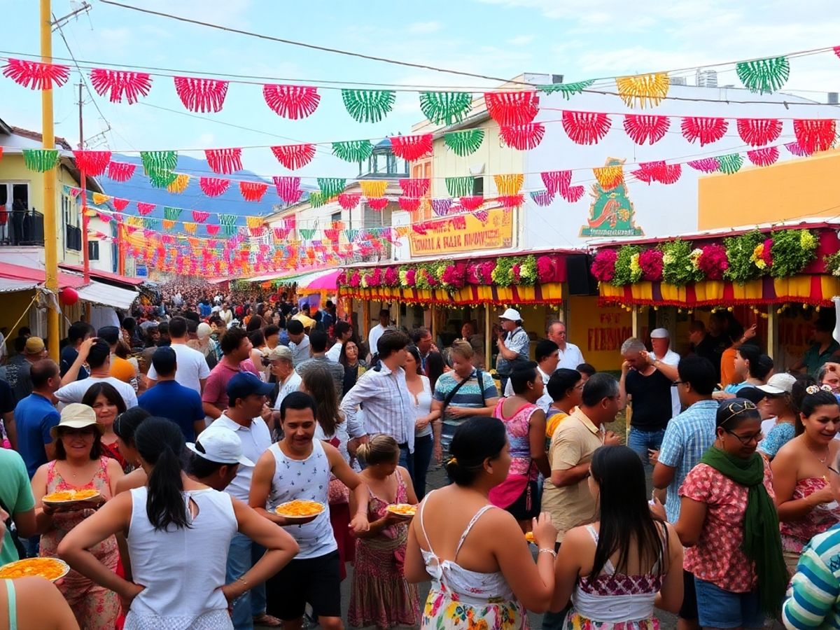 Pessoas se divertindo em festival em Florianópolis.