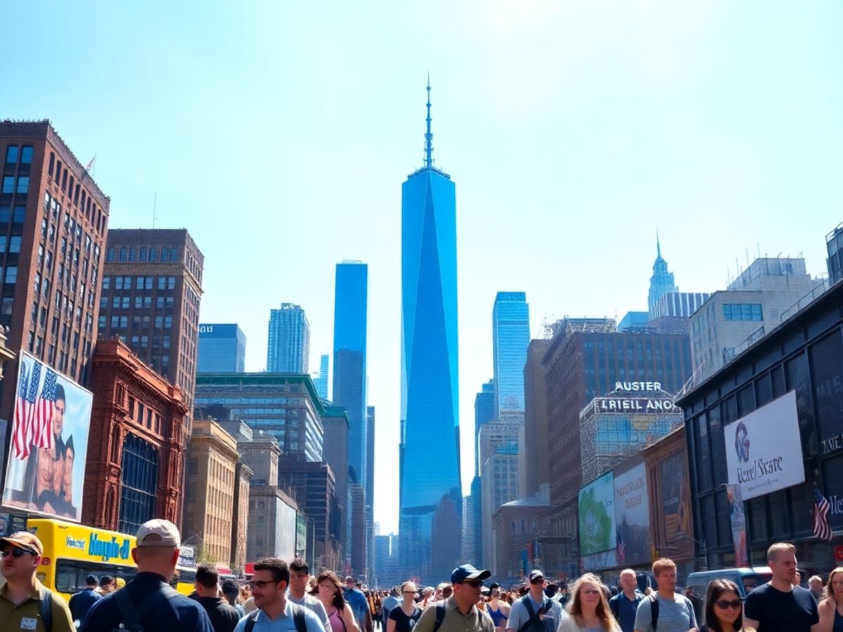 Turistas explorando as ruas de Nova York.