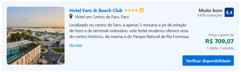 3 hotéis bons e baratos em Portimão